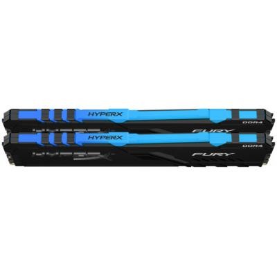 Модуль пам'яті для комп'ютера DDR4 16GB (2x8GB) 2666 MHz HyperX Fury Black RGB Kingston (HX426C16FB3AK2/16)