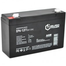 Батарея до ДБЖ Europower 6В 12Ач (EP6-12F1) Батарея до ДБЖ Europower 6В 12Ач (EP6-12F1)