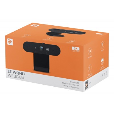 Веб-камера 2E WQHD 2К USB Black