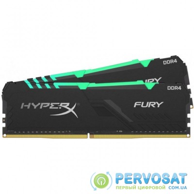 Модуль памяти для компьютера DDR4 16GB (2x8GB) 2666 MHz HyperX Fury Black RGB HyperX (Kingston Fury) (HX426C16FB3AK2/16)