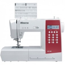 Швейна машина МINERVA MC 90C, комп'ютеризована, 70Вт, 90 шв.оп., петля автомат, білий + червоний Швейна машина МINERVA MC 90C, комп'ютеризована, 70Вт, 90 шв.оп., петля автомат, білий + червоний