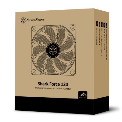 Корпусний вентилятор SilverStone Shark Force SF120B, 120mm, 2500rpm, 4pin PWM, 41.2dBa