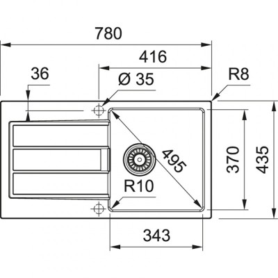 Кухонна мийка Franke Sirius 2.0 S2D Slim 611-78/143.0632.394/тектонайт/780х435х200/врізна/маскарпоне