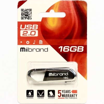 USB флеш накопитель Mibrand 16GB Aligator Grey USB 2.0 (MI2.0/AL16U7G)