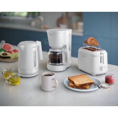 Електрочайник Philips Series 3000, Strix, пластик, білий