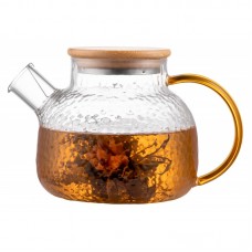 Заварник Ardesto Dew, 1000 мл, боросилікатне скло, бамбук Заварник Ardesto Dew, 1000 мл, боросилікатне скло, бамбук