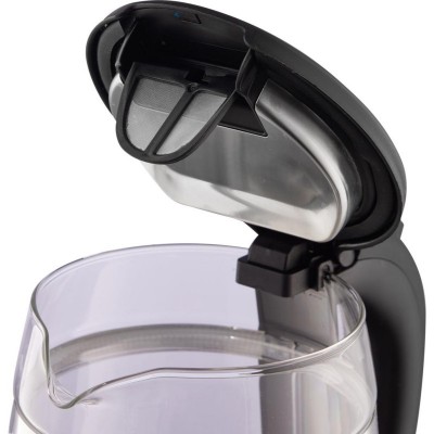 Електрочайник Gorenje 1.7л, 2,200 Вт, strix контроль, скло, чорний