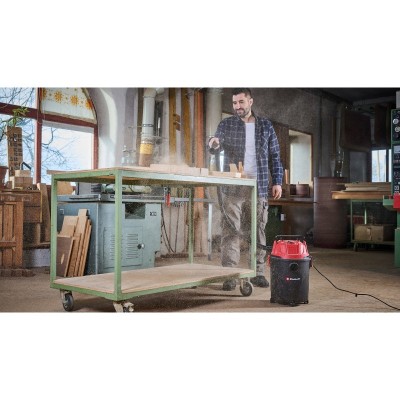 Пилосос професійний Einhell TC-VC 1820, 1250 Вт, пластик 20 л, 180 мбар, шланг 1.5 м, кабель 3 м, 3.6 кг
