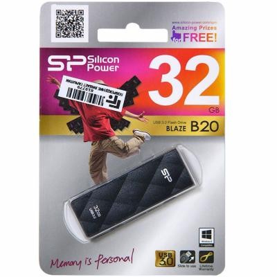 USB флеш накопитель Silicon Power 32GB BLAZE B20 USB 3.0 (SP032GBUF3B20V1K)