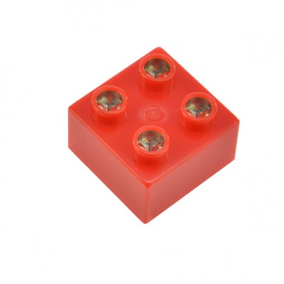 Цеглинки 2х2 LIGHT STAX Junior LED підсвіткою Expansion Червоні