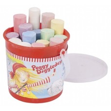 Набір крейди goki у відерці Peggy Diggledey, 15шт