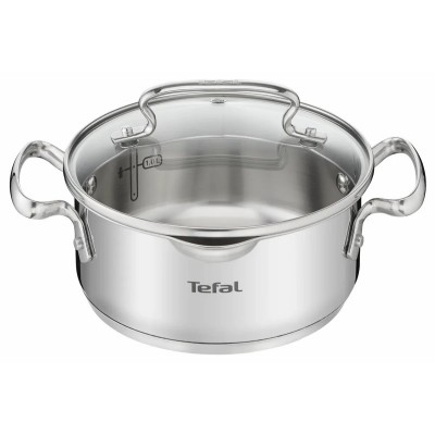Каструля Tefal DUETTO+, 2л, з кришкою, нержавюча сталь, скло