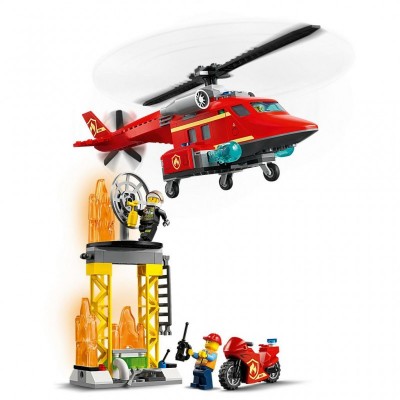 Конструктор LEGO City Fire Пожарный спасательный вертолет 212 деталей (60281)