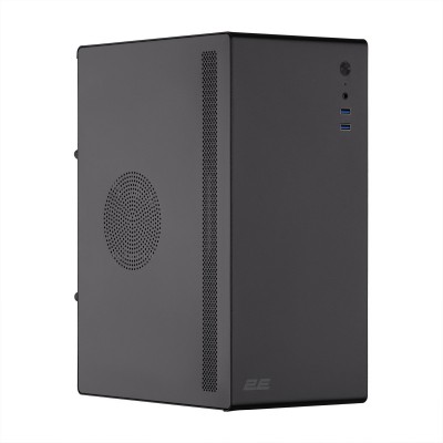 Корпус 2E Credo V200B-400 з БЖ 2E ATX400, 2xUSB3.0, 1x80мм, VGA 250мм, mATX, чорний