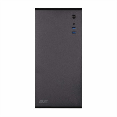 Корпус 2E Credo V200B-400 з БЖ 2E ATX400, 2xUSB3.0, 1x80мм, VGA 250мм, mATX, чорний