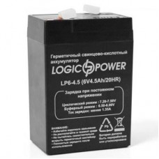 Батарея до ДБЖ LogicPower 6В 4.5 Ач (2569) Батарея до ДБЖ LogicPower 6В 4.5 Ач (2569)