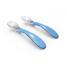Набір силіконових ложечок для годування Nuvita Easy Eating 6м + 2 шт. синя NV8480Blue Набір силіконових ложечок для годування Nuvita Easy Eating 6м + 2 шт. синя NV8480Blue