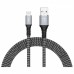 Дата кабель USB 2.0 AM to Micro 5P 1.0m Jagger T-M814 Grey T-PHOX (T-M814 grey)