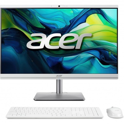 Комп'ютер персональний моноблок Acer Aspire C24-195ES 23.8&quot; FHD Intel U7-155U, 32GB, F1TB, UMA, WiFi, кл+м, 3р, без ОС, сірий