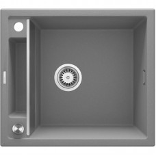 Мийка кухонна Deante Magnetic, граніт, квадрат, без крила, 560х500х219мм, чаша - 1, врізна, сірий