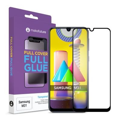 Стекло защитное MakeFuture Samsung M31 Full Cover Full Glue (MGF-SM31)