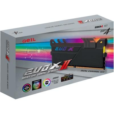 Модуль пам'яті для комп'ютера DDR4 32GB (2x16GB) 3200 MHz EVO X II Black GEIL (GEXSB432GB3200C16BDC)