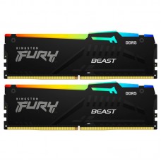 Пам'ять ПК Kingston DDR5 64GB KIT (32GBx2) 5600 FURY Beast RGB XMP Пам'ять ПК Kingston DDR5 64GB KIT (32GBx2) 5600 FURY Beast RGB XMP