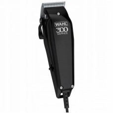 Машинка для стрижки Wahl Home Pro 300, мережа, вібраційний мотор, насадок-10, кейс, масло та ножиці у компл., сталь, чорний