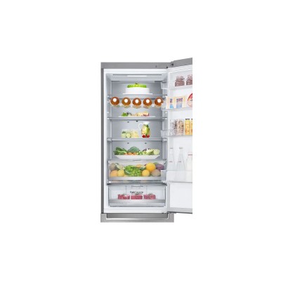 Холодильник с нижн. мороз. камерою LG GW-B509SAUM, 203х68х60см, 2 дв., Холод.відд. - 277л, Мороз. відд. - 107л, A++, NF, Інв., Зона свіжості, Зовнішній дисплей, Сталевий