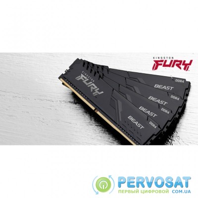 Модуль памяти для компьютера DDR4 16GB 3000 MHz Fury Beast Black HyperX (Kingston Fury) (KF430C15BB1/16)
