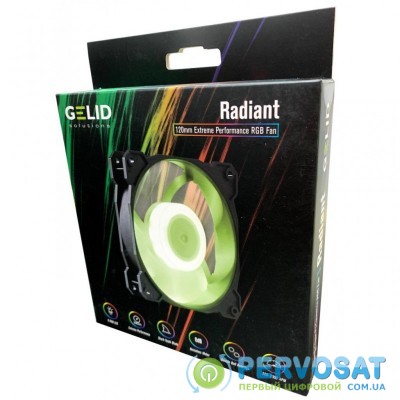 Кулер для корпуса Gelid Solutions Radiant RGB LED 120mm (FN-Radiant-20)