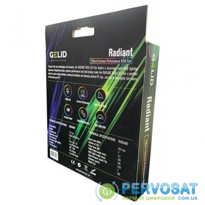 Кулер для корпуса Gelid Solutions Radiant RGB LED 120mm (FN-Radiant-20)