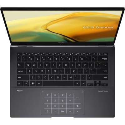 Ноутбук ASUS Zenbook 14 UM3402YA-KP698 14" WQXGA IPS, AMD R5-7530U, 16GB, F1TB, UMA, NoOS, Чорний