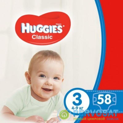 Подгузник Huggies Classic 3 Jumbo 58 шт (5029053543109)