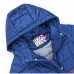 Куртка Snowimage удлиненная с капюшоном и цветочками (SICY-G107-116G-blue)