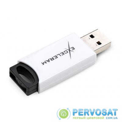 USB флеш накопитель eXceleram 64GB H2 Series White/Black USB 3.1 Gen 1 (EXU3H2W64)