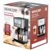 Кавоварка Sencor ріжкова 1.4л, мелена, автоматичний капучинатор, LCD-дисплей, нерж. сталь-чорний