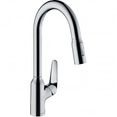 Змішувач для кухні Hansgrohe Focus M42, довж.виливу - 224мм, витяжний, 1важіль, KM220, хром Змішувач для кухні Hansgrohe Focus M42, довж.виливу - 224мм, витяжний, 1важіль, KM220, хром