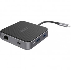 Хаб Acer USB-С > HDMI/DP/2xUSB-A3.2/USB-C/RJ45/mini-jack, 0.15м, чорний Хаб Acer USB-С > HDMI/DP/2xUSB-A3.2/USB-C/RJ45/mini-jack, 0.15м, чорний