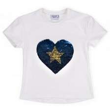 Футболка дитяча Breeze з серцем перевертишем (9287-110G-blue) Футболка дитяча Breeze з серцем перевертишем (9287-110G-blue)