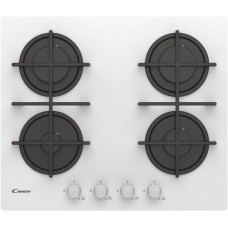 Варильна поверхна газова Candy CVG6WW 4-конф/cкло/чавун/упр.фронт/механiчна/білий