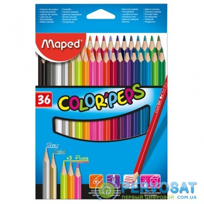 Карандаши цветные ZiBi Color Peps Classic 36 цв. (MP.832017)