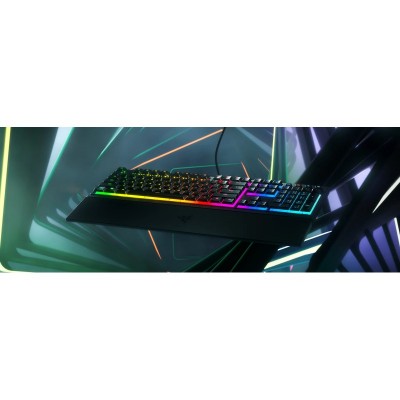 Клавіатура механічна Razer Ornata V3 104key, Mecha-Membrane Switch, USB-A, EN/UK, RGB, чорний