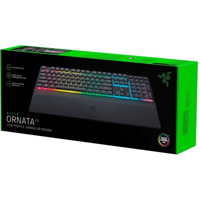 Клавіатура механічна Razer Ornata V3 104key, Mecha-Membrane Switch, USB-A, EN/UK, RGB, чорний
