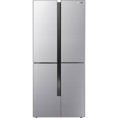 Холодильник SBS Gorenje, 182х64х80см, 4 двері, 265(129)л, А++, Інвертор , Зона св-ті, Внутр. Диспл, Нерж