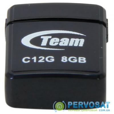 USB флеш накопитель Team 8GB C12G Black USB 2.0 (TC12G8GB01)