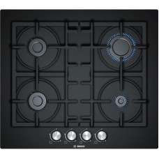 Вбудовувана газова поверхня Bosch PNP6B6O90R - Ш-60см./4 конфорки/газ на склі/чавун/чорний Вбудовувана газова поверхня Bosch PNP6B6O90R - Ш-60см./4 конфорки/газ на склі/чавун/чорний