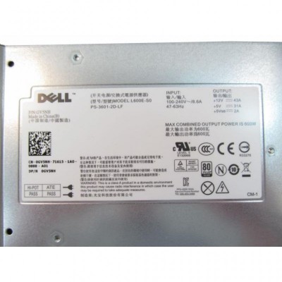 Блок питания Dell 600W H600E-S0, PS-3601-2D-LF T307M (GV5NH/REF)