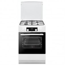 Плита Hansa комбінована, 77л, 60x60см, дисплей, конвекція, чавун, білий