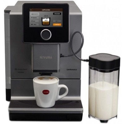 Кавомашина Nivona CafeRomatica, 2,2л, зерно+мелена, автомат.капуч, авторецептів -18, чорно-срібний